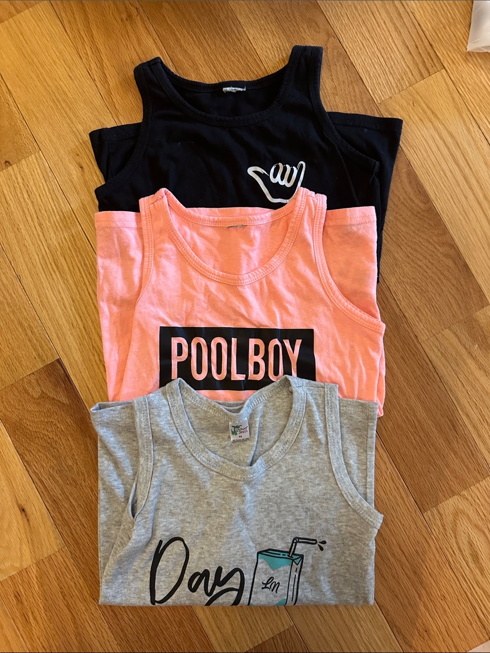 Carter's Girls' Tank Tops - Black, Pink, Gray